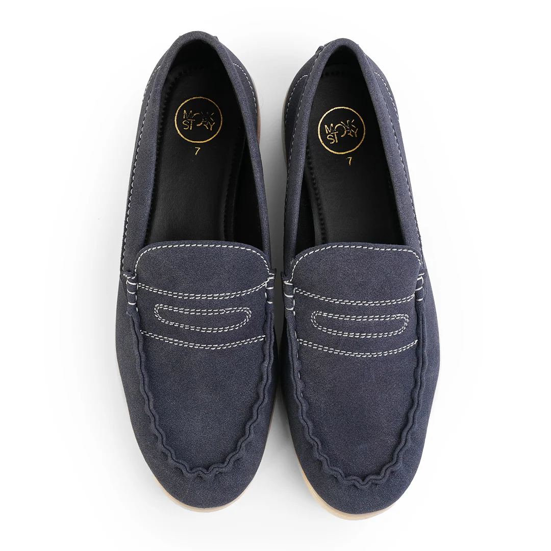 Monkstory Yacht Club Penny Stitch Loafers - Nautical Navy - Image 6