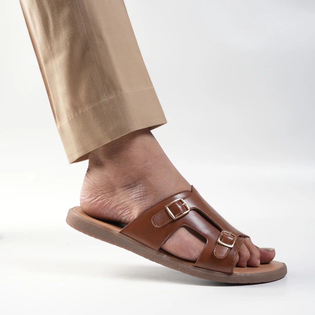 T-Rad Classic Double Monk Strap Sandals - Tan - Image 3