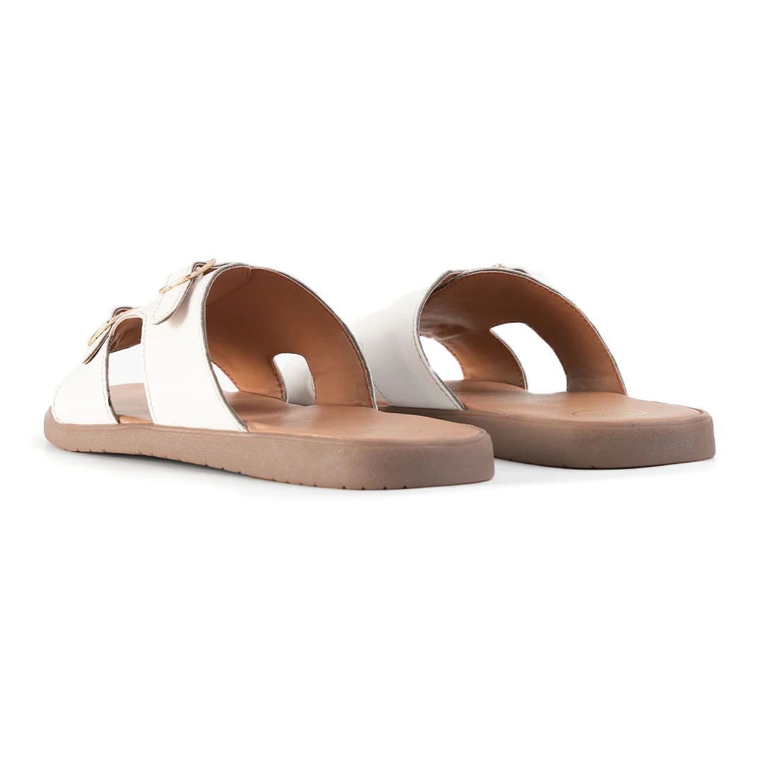 T-Rad Classic Double Monk Strap Sandals - White - Image 11