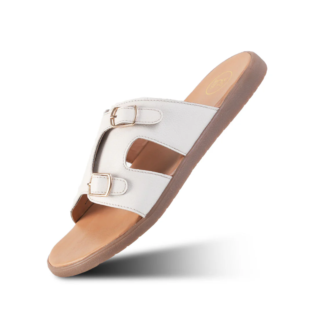 T-Rad Classic Double Monk Strap Sandals - White - Image 3